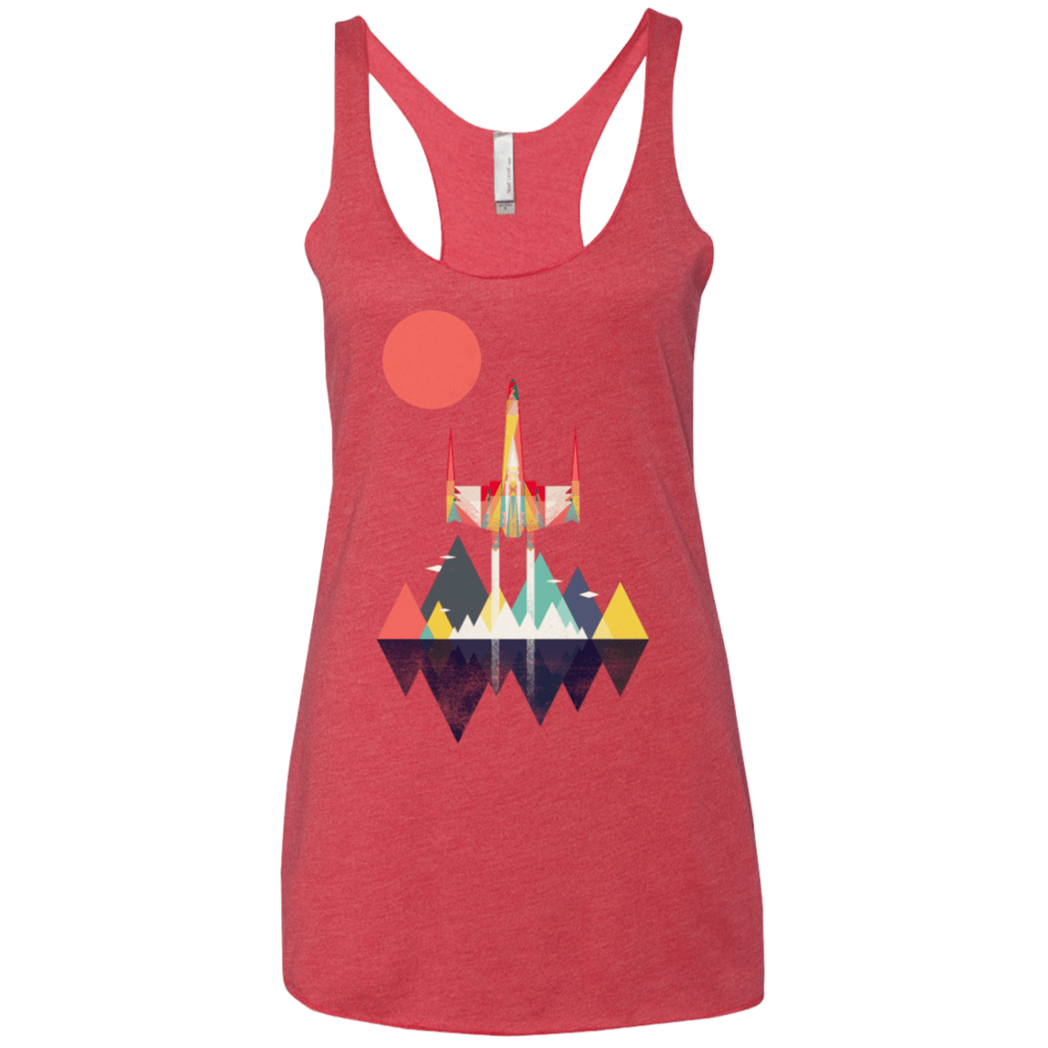 T-Shirts Vintage Red / X-Small Sunset Fighter Women's Triblend Racerback Tank