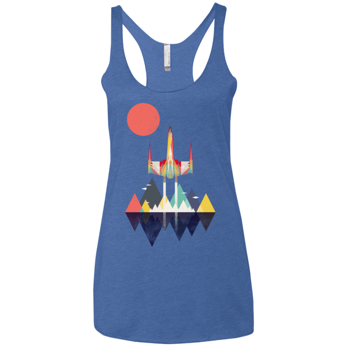 T-Shirts Vintage Royal / X-Small Sunset Fighter Women's Triblend Racerback Tank