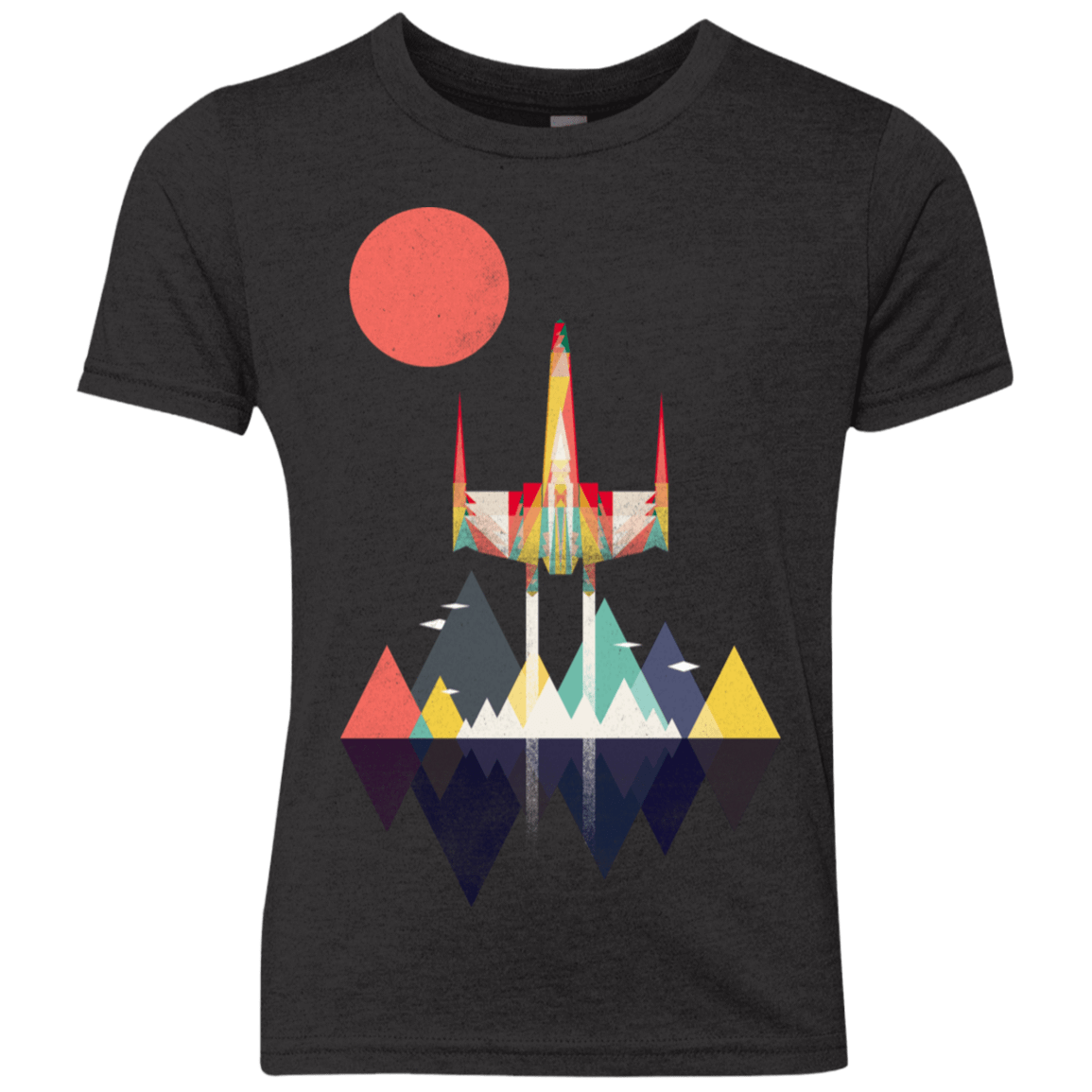 T-Shirts Vintage Black / YXS Sunset Fighter Youth Triblend T-Shirt
