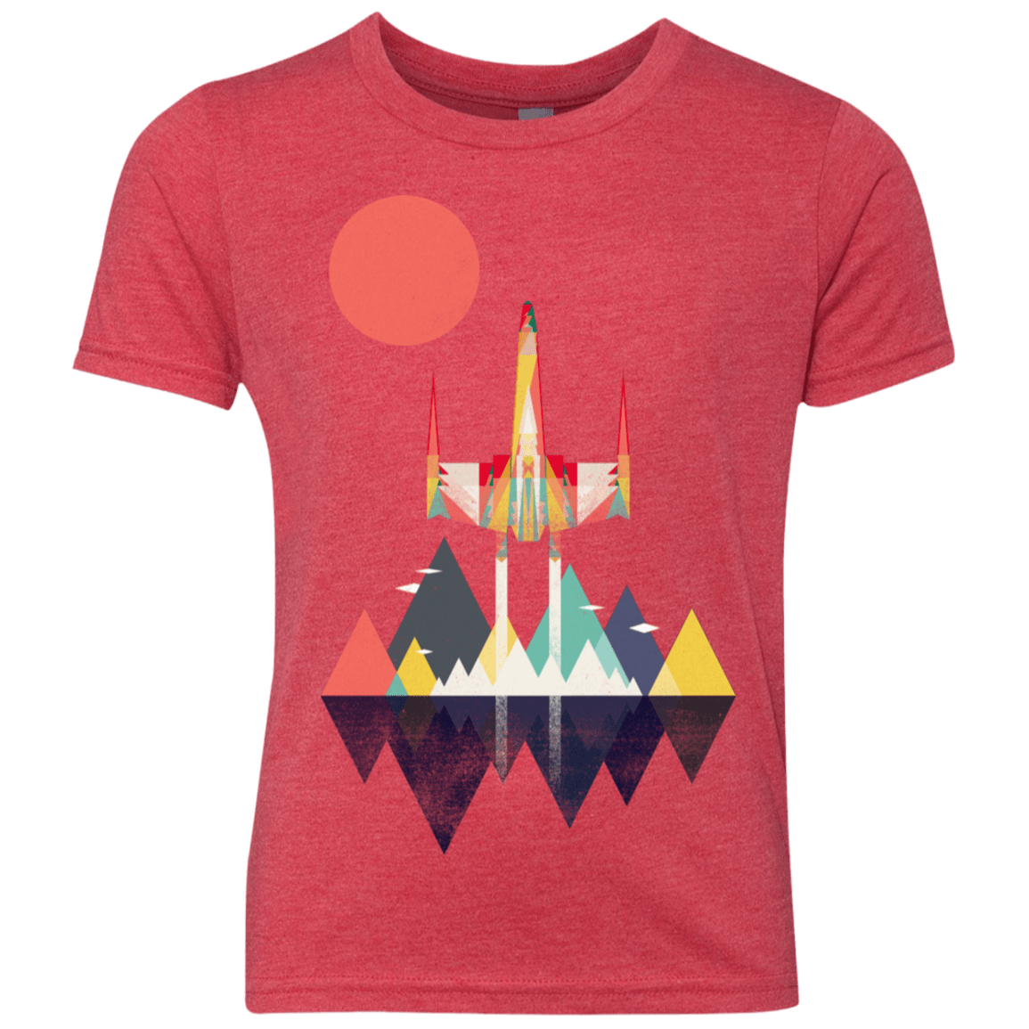 T-Shirts Vintage Red / YXS Sunset Fighter Youth Triblend T-Shirt