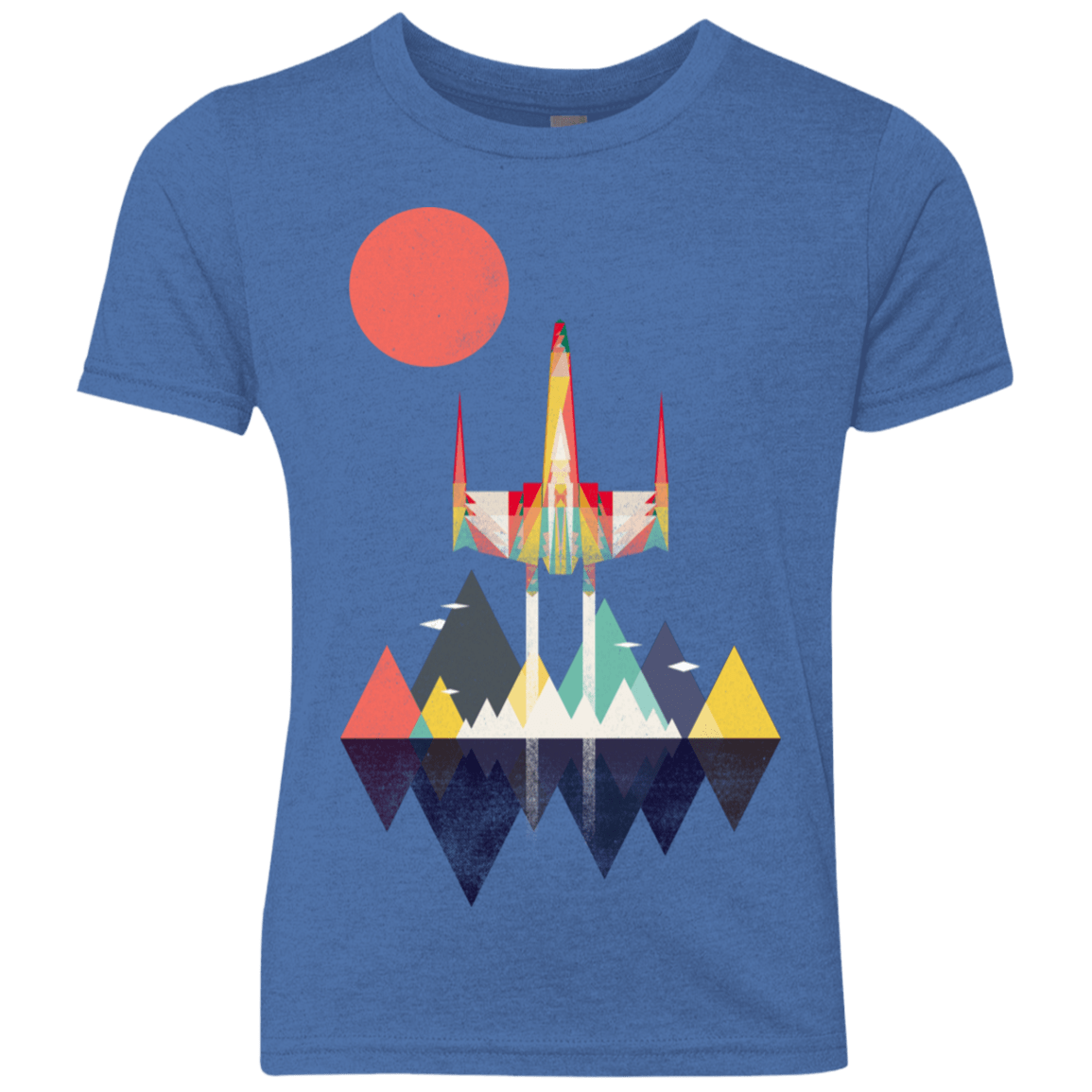 T-Shirts Vintage Royal / YXS Sunset Fighter Youth Triblend T-Shirt