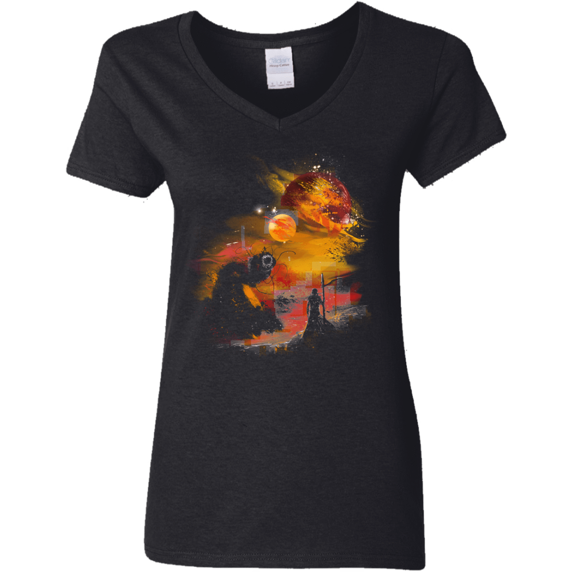 T-Shirts Black / S Sunset on Arrakis Women's V-Neck T-Shirt