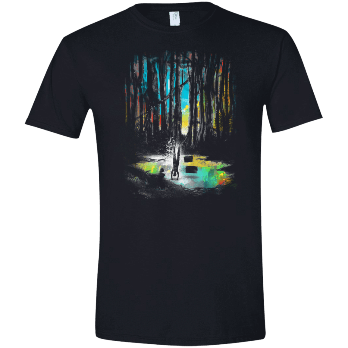 T-Shirts Black / X-Small Sunset on Dagobah Men's Semi-Fitted Softstyle