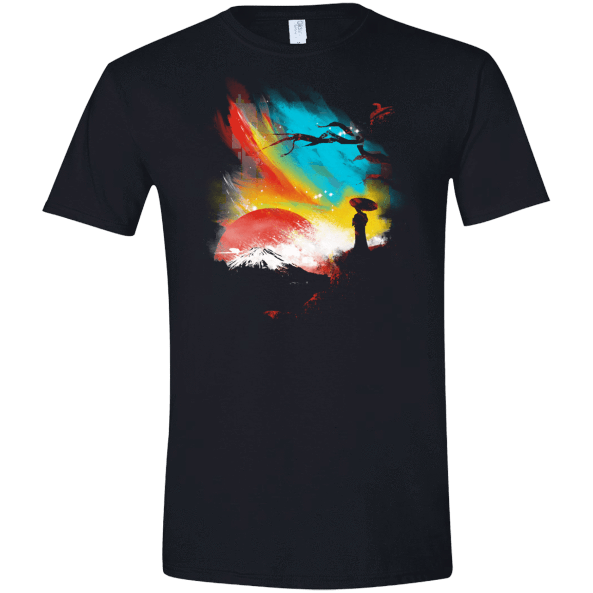 T-Shirts Black / X-Small Sunset on Mount Fuji Men's Semi-Fitted Softstyle