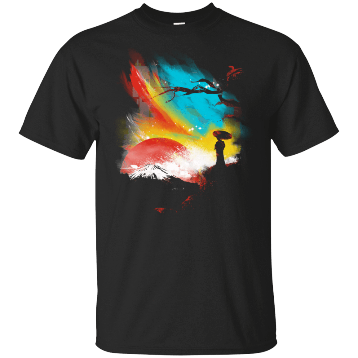 T-Shirts Black / S Sunset on Mount Fuji T-Shirt