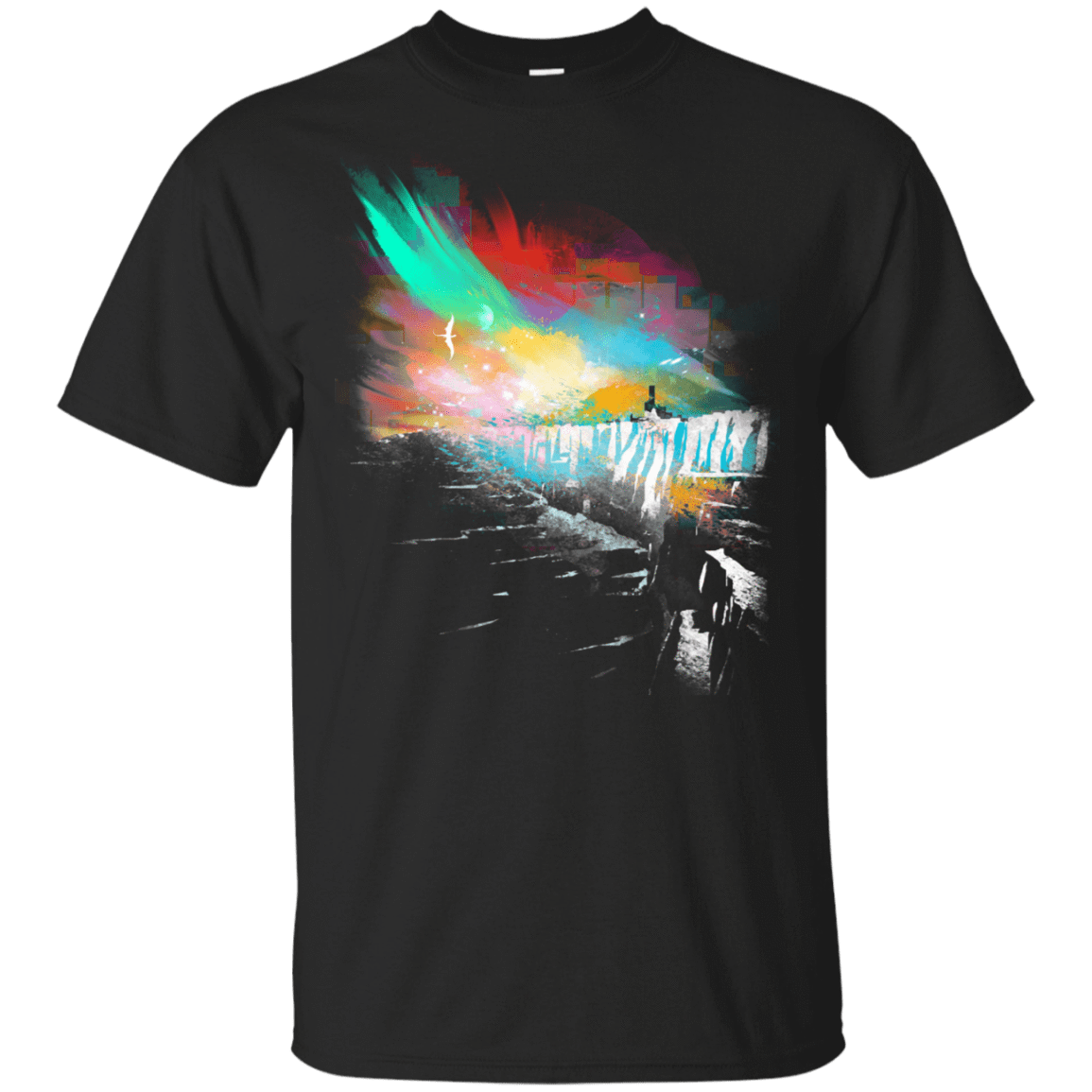 T-Shirts Black / S Sunset on The Wall T-Shirt