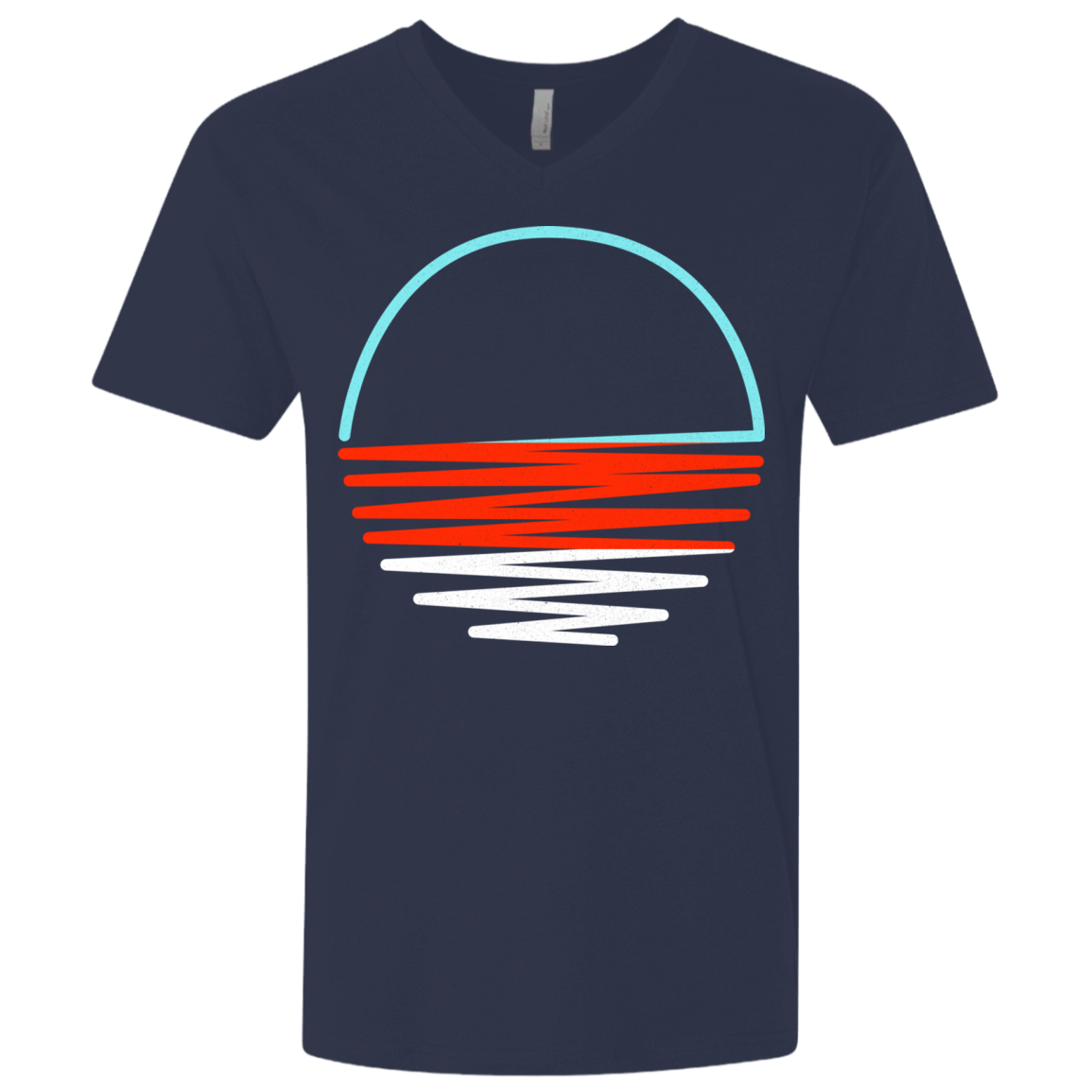 T-Shirts Midnight Navy / X-Small Sunset Shine Men's Premium V-Neck