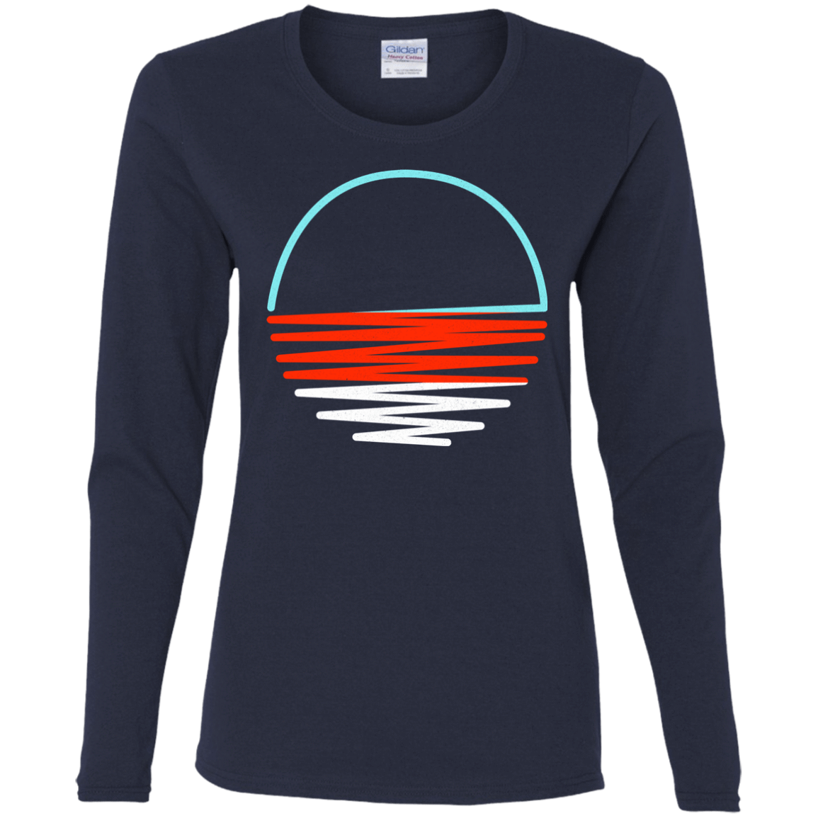 T-Shirts Navy / S Sunset Shine Women's Long Sleeve T-Shirt