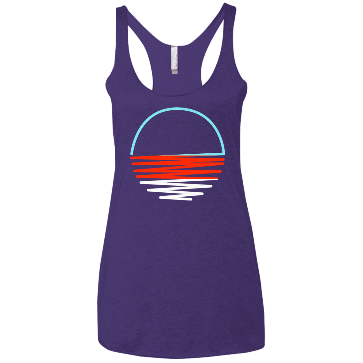 Sunset Shine Women's Triblend Racerback Tank