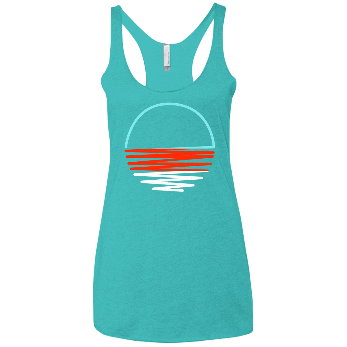 Sunset Shine Women's Triblend Racerback Tank