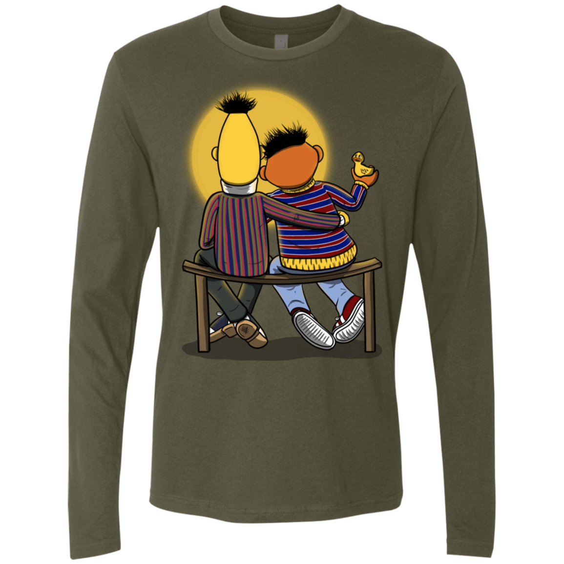 T-Shirts Military Green / S Sunset Street Men's Premium Long Sleeve