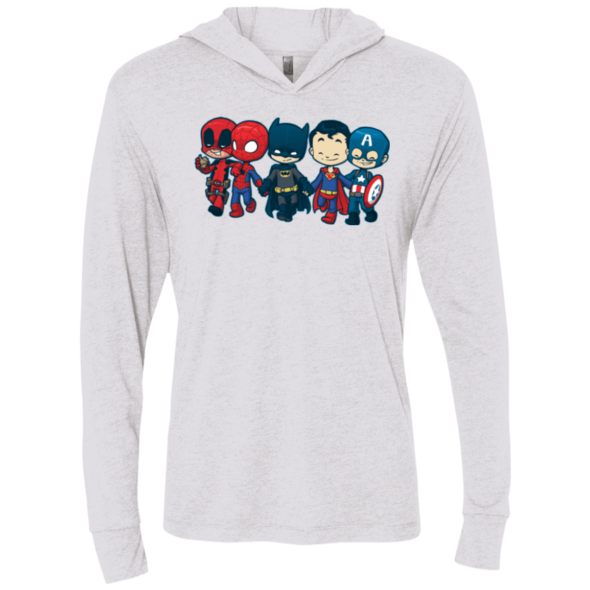 T-Shirts Heather White / X-Small Super Cross Over Bros Triblend Long Sleeve Hoodie Tee