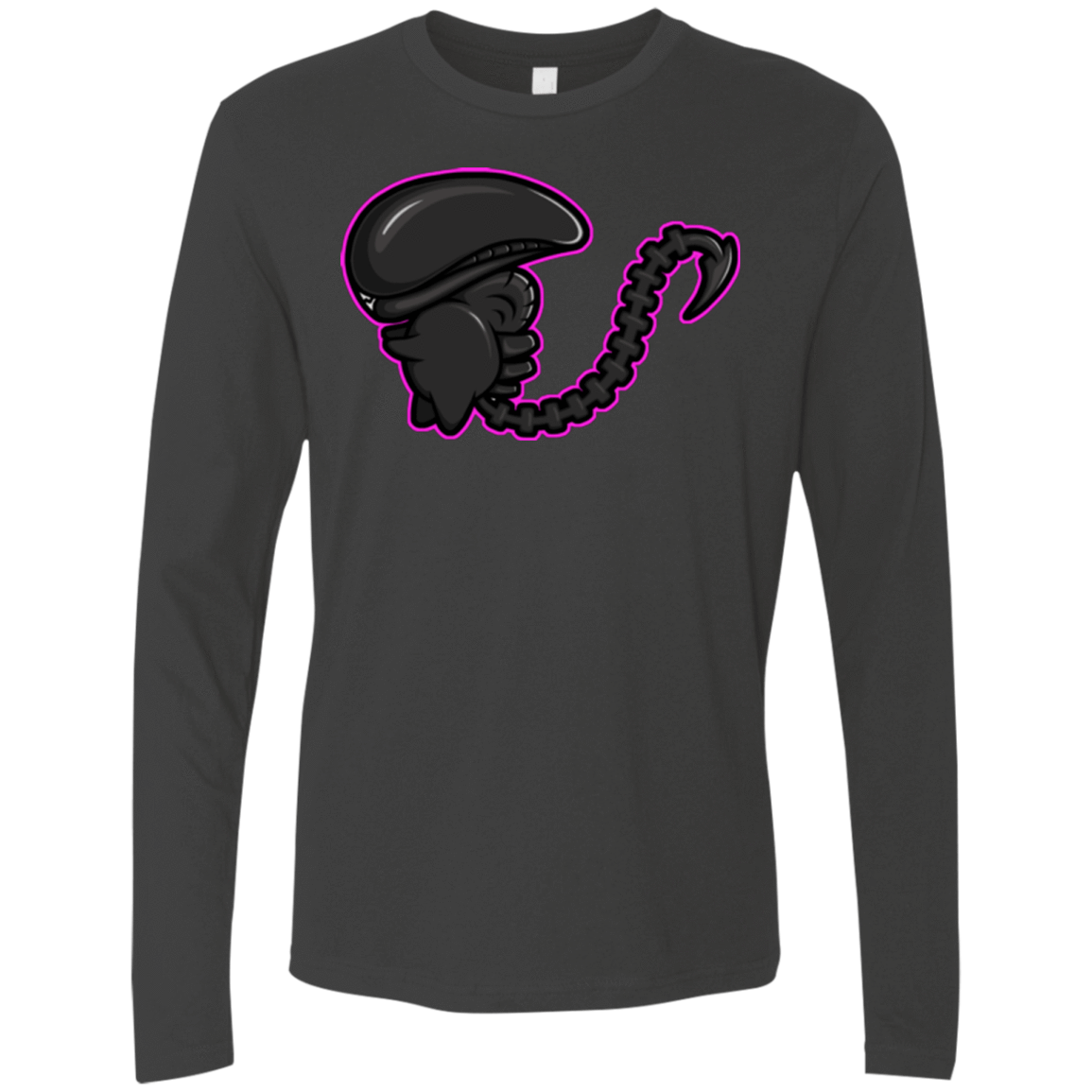 T-Shirts Heavy Metal / Small Super Cute Alien Men's Premium Long Sleeve