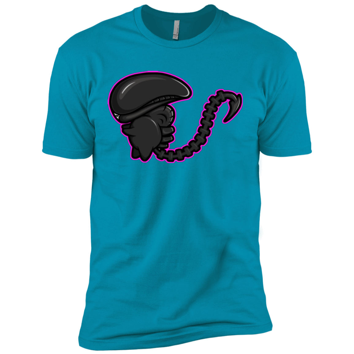 T-Shirts Turquoise / X-Small Super Cute Alien Men's Premium T-Shirt