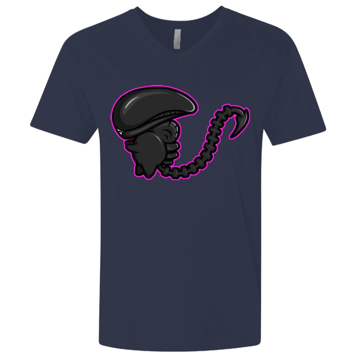 T-Shirts Midnight Navy / X-Small Super Cute Alien Men's Premium V-Neck