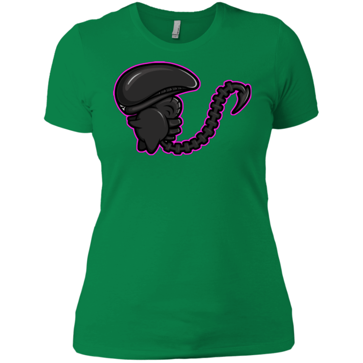 T-Shirts Kelly Green / X-Small Super Cute Alien Women's Premium T-Shirt