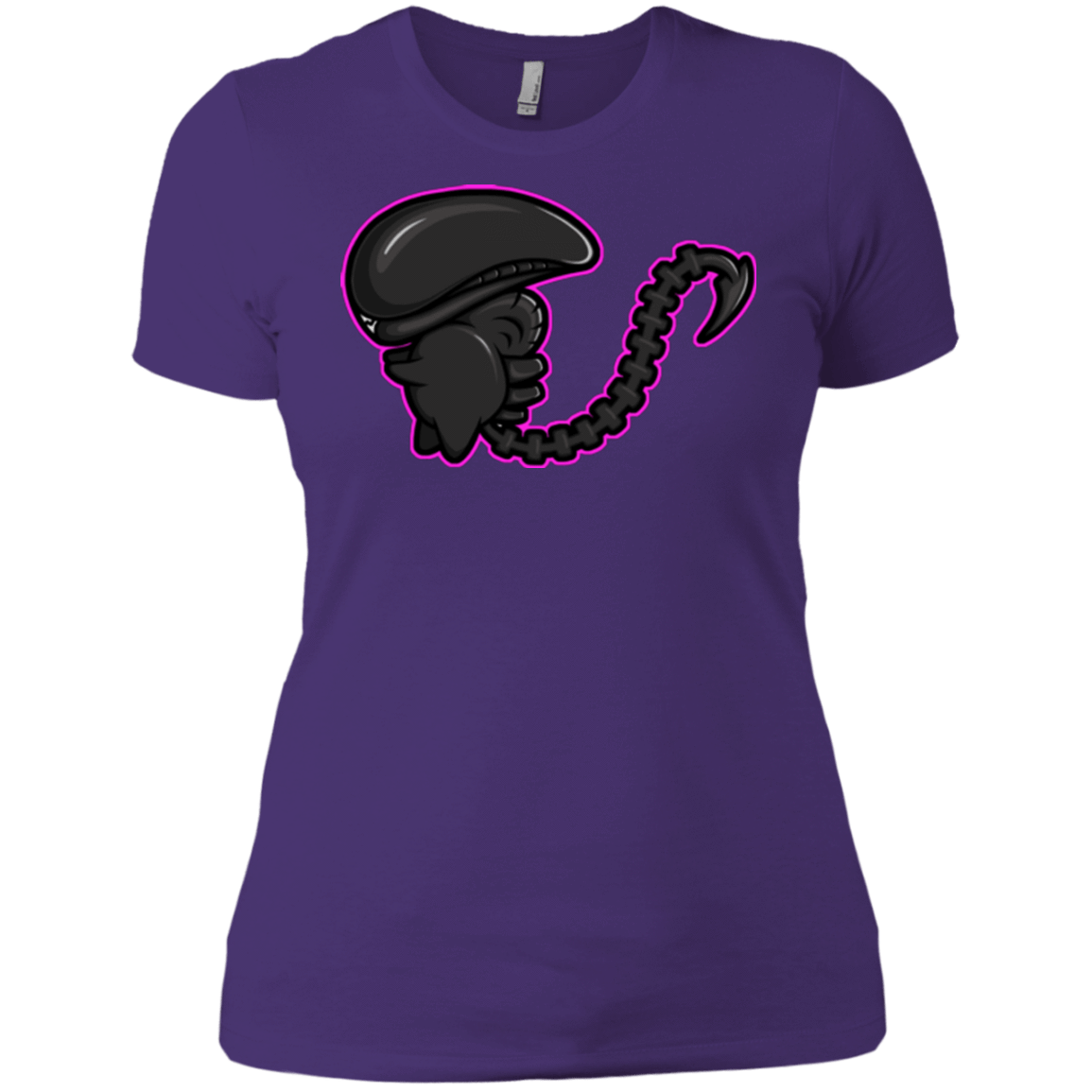 T-Shirts Purple / X-Small Super Cute Alien Women's Premium T-Shirt