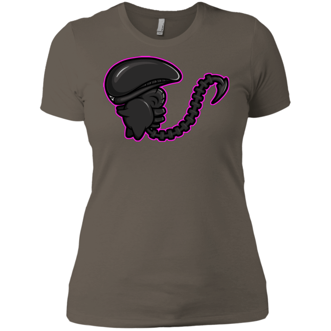 T-Shirts Warm Grey / X-Small Super Cute Alien Women's Premium T-Shirt