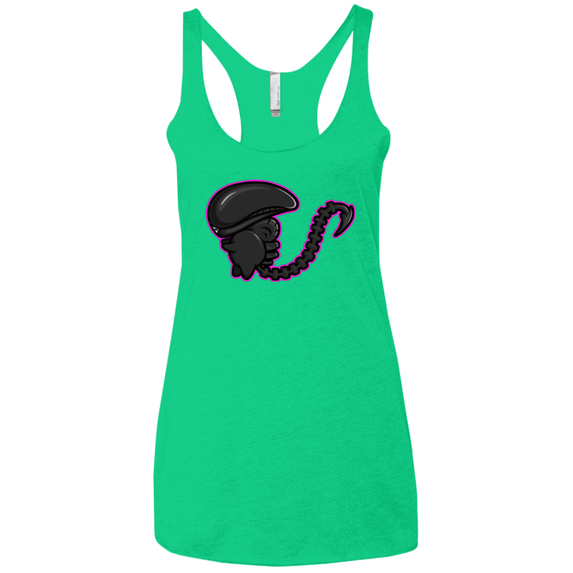 T-Shirts Envy / X-Small Super Cute Alien Women's Triblend Racerback Tank