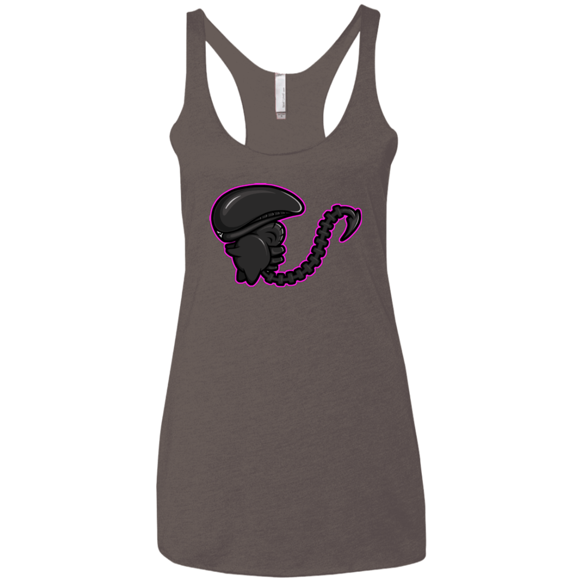 T-Shirts Macchiato / X-Small Super Cute Alien Women's Triblend Racerback Tank