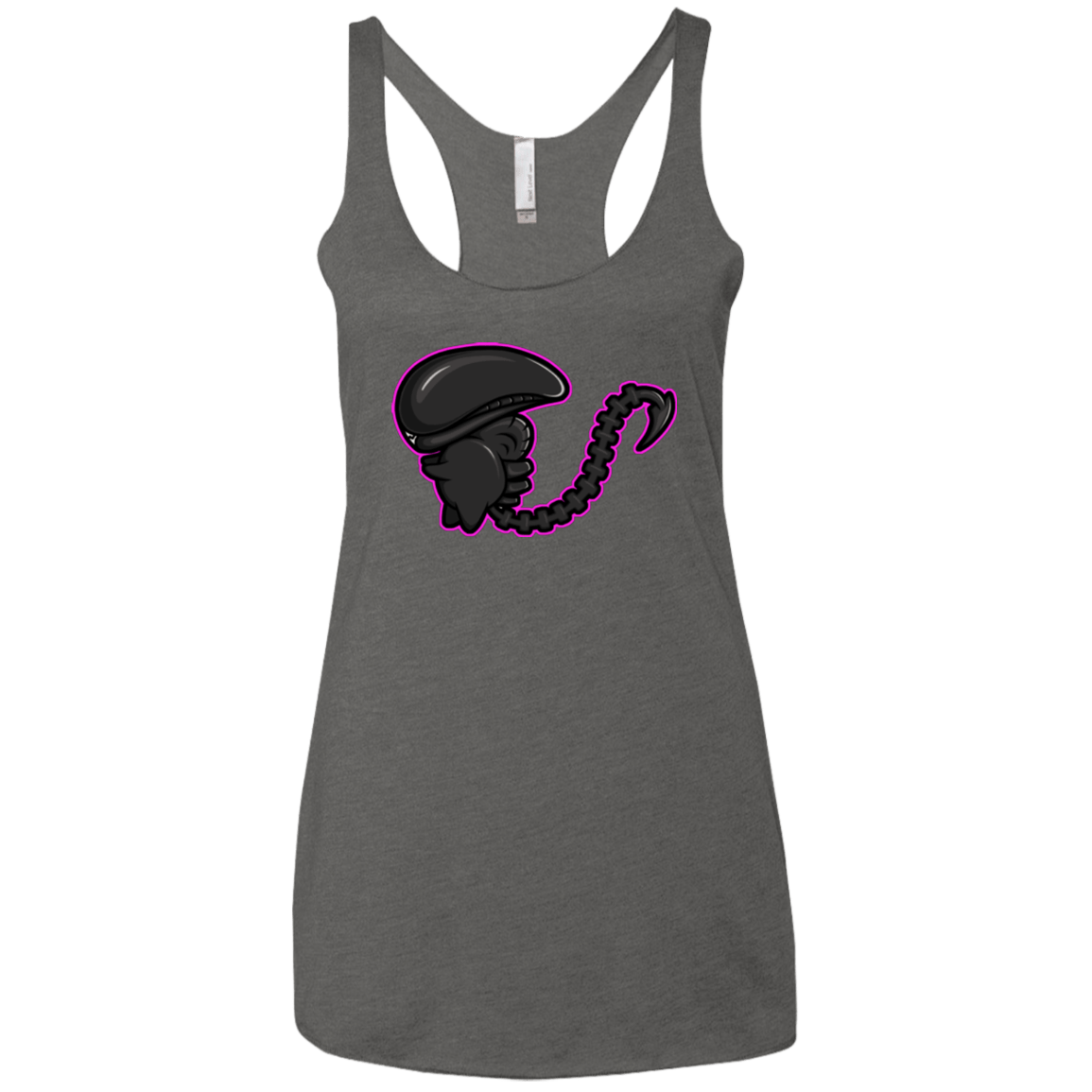 T-Shirts Premium Heather / X-Small Super Cute Alien Women's Triblend Racerback Tank