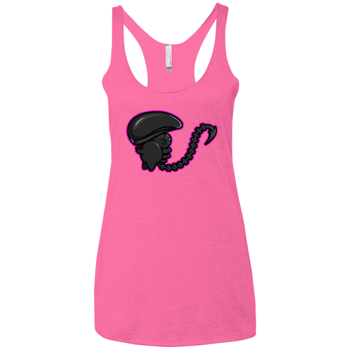 T-Shirts Vintage Pink / X-Small Super Cute Alien Women's Triblend Racerback Tank