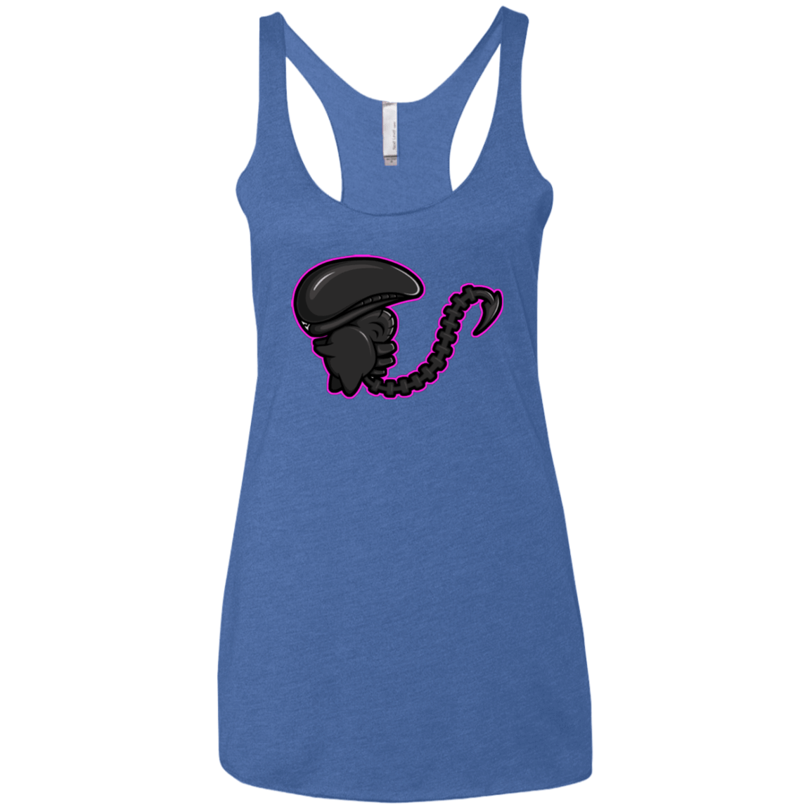 T-Shirts Vintage Royal / X-Small Super Cute Alien Women's Triblend Racerback Tank