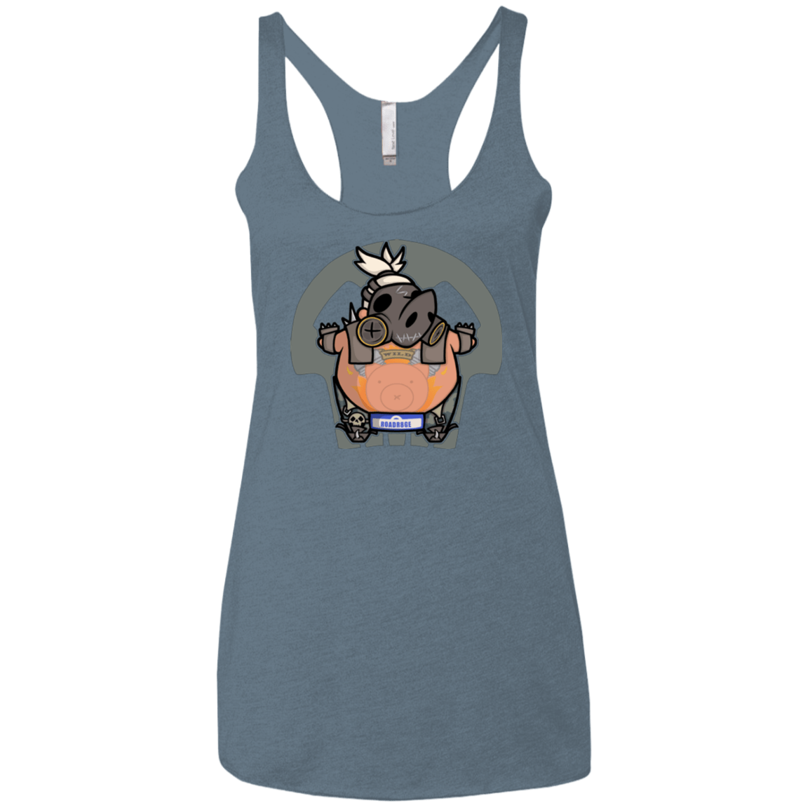 T-Shirts Indigo / X-Small Super Cute Hog Women's Triblend Racerback Tank