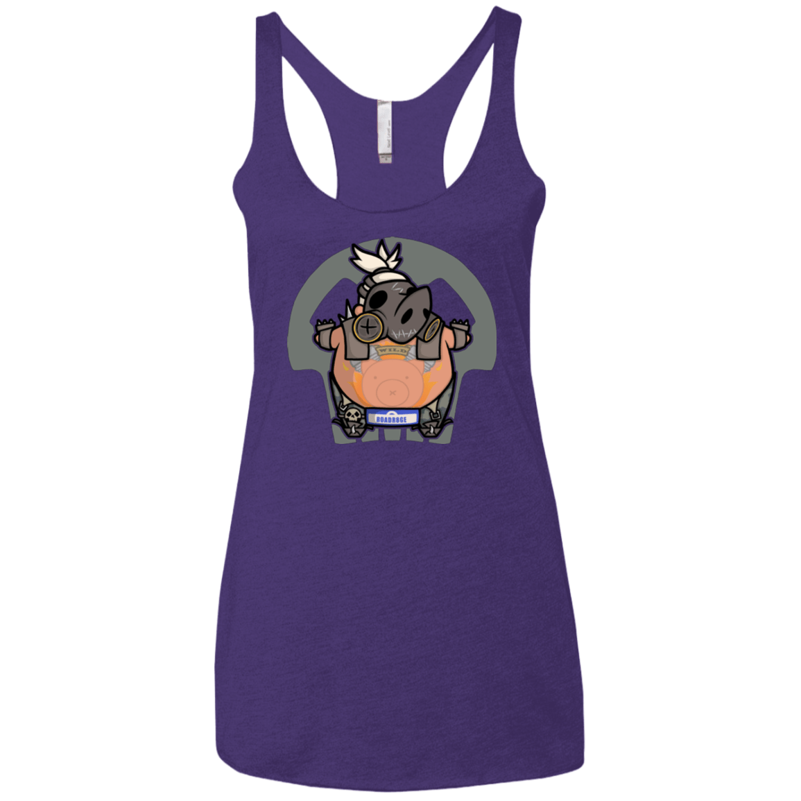 T-Shirts Purple / X-Small Super Cute Hog Women's Triblend Racerback Tank