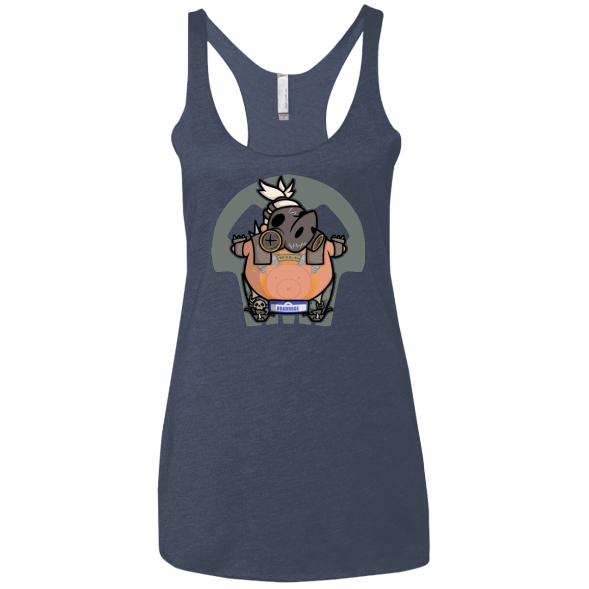 T-Shirts Vintage Navy / X-Small Super Cute Hog Women's Triblend Racerback Tank