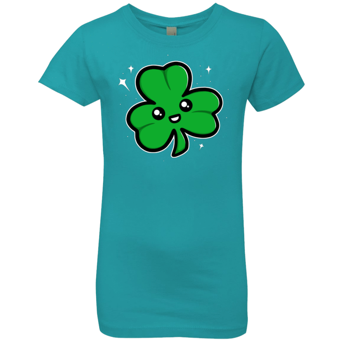 T-Shirts Tahiti Blue / YXS Super Cute Shamrock Girls Premium T-Shirt