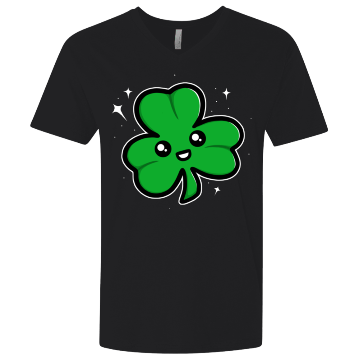 T-Shirts Black / X-Small Super Cute Shamrock Men's Premium V-Neck