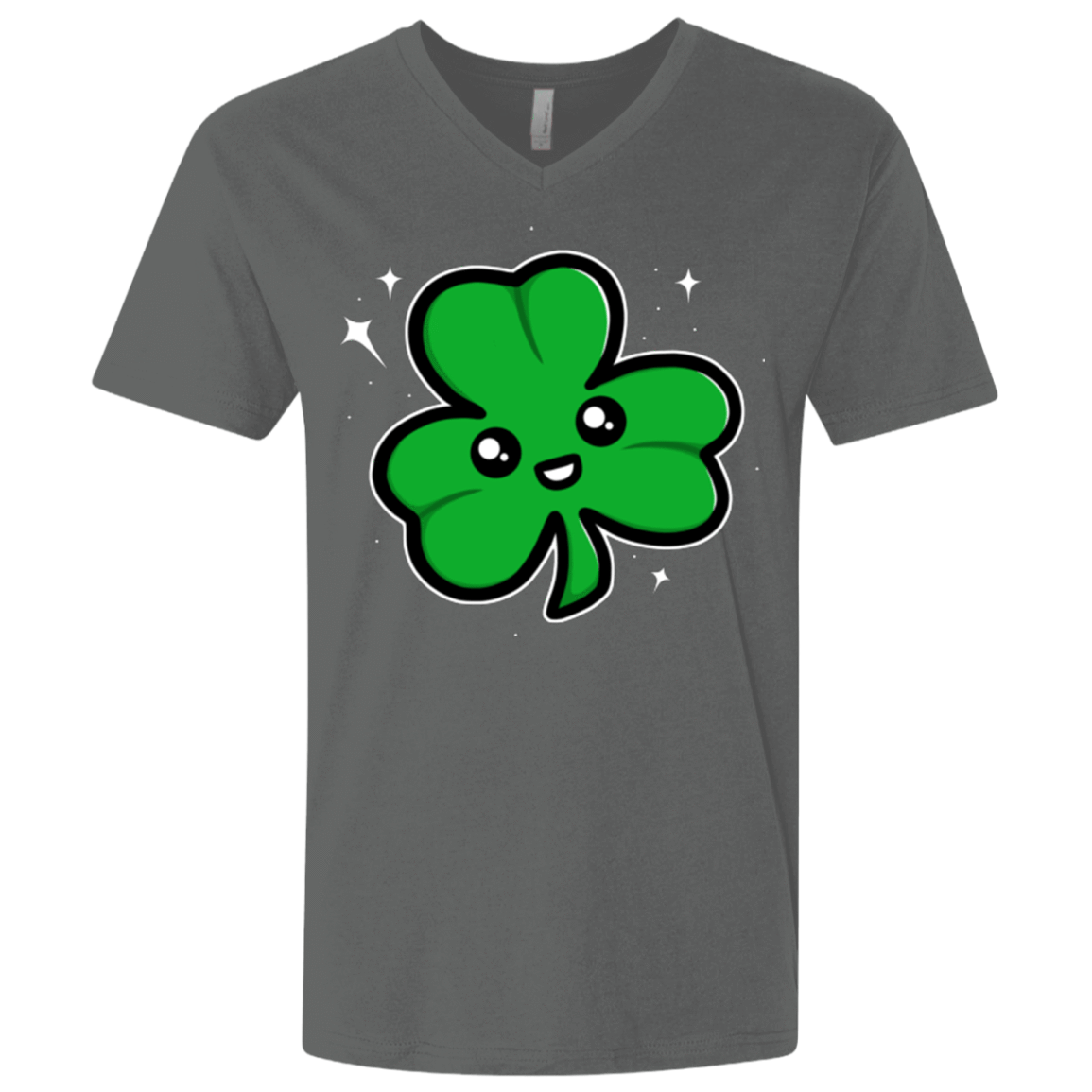 T-Shirts Heavy Metal / X-Small Super Cute Shamrock Men's Premium V-Neck