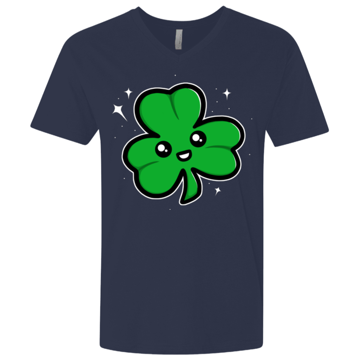 T-Shirts Midnight Navy / X-Small Super Cute Shamrock Men's Premium V-Neck