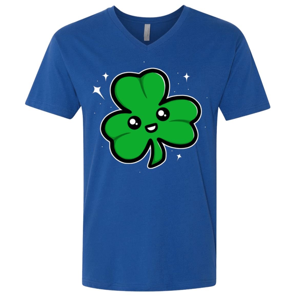 T-Shirts Royal / X-Small Super Cute Shamrock Men's Premium V-Neck