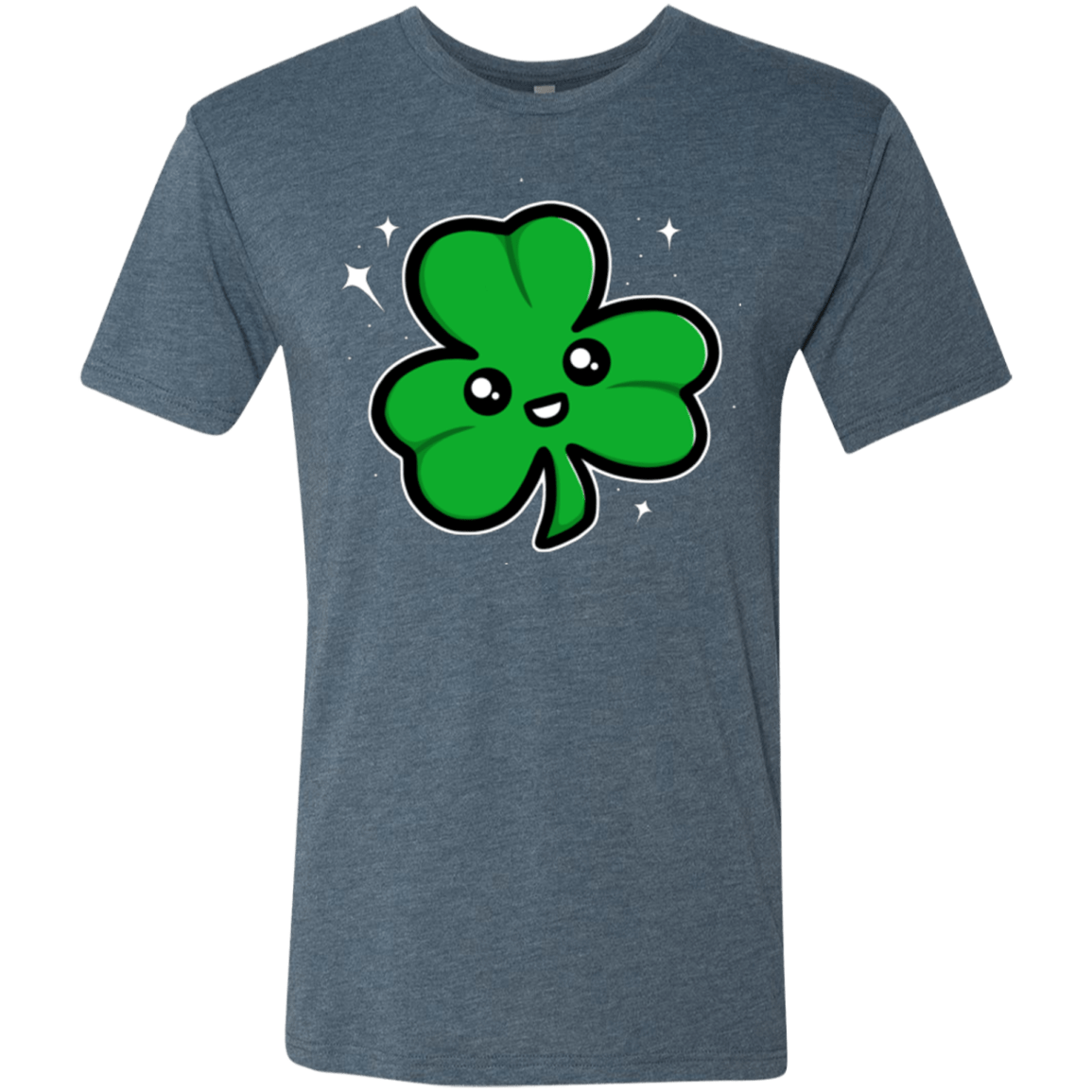 T-Shirts Indigo / Small Super Cute Shamrock Men's Triblend T-Shirt