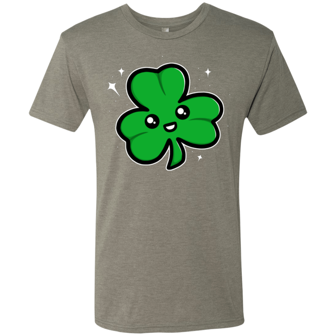 T-Shirts Venetian Grey / Small Super Cute Shamrock Men's Triblend T-Shirt
