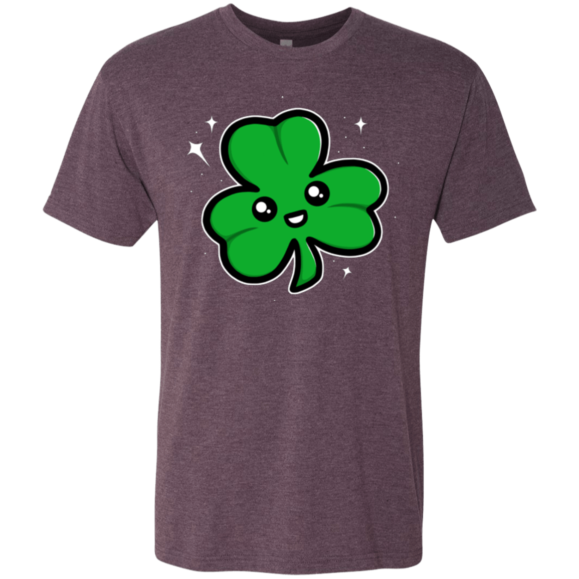 T-Shirts Vintage Purple / Small Super Cute Shamrock Men's Triblend T-Shirt