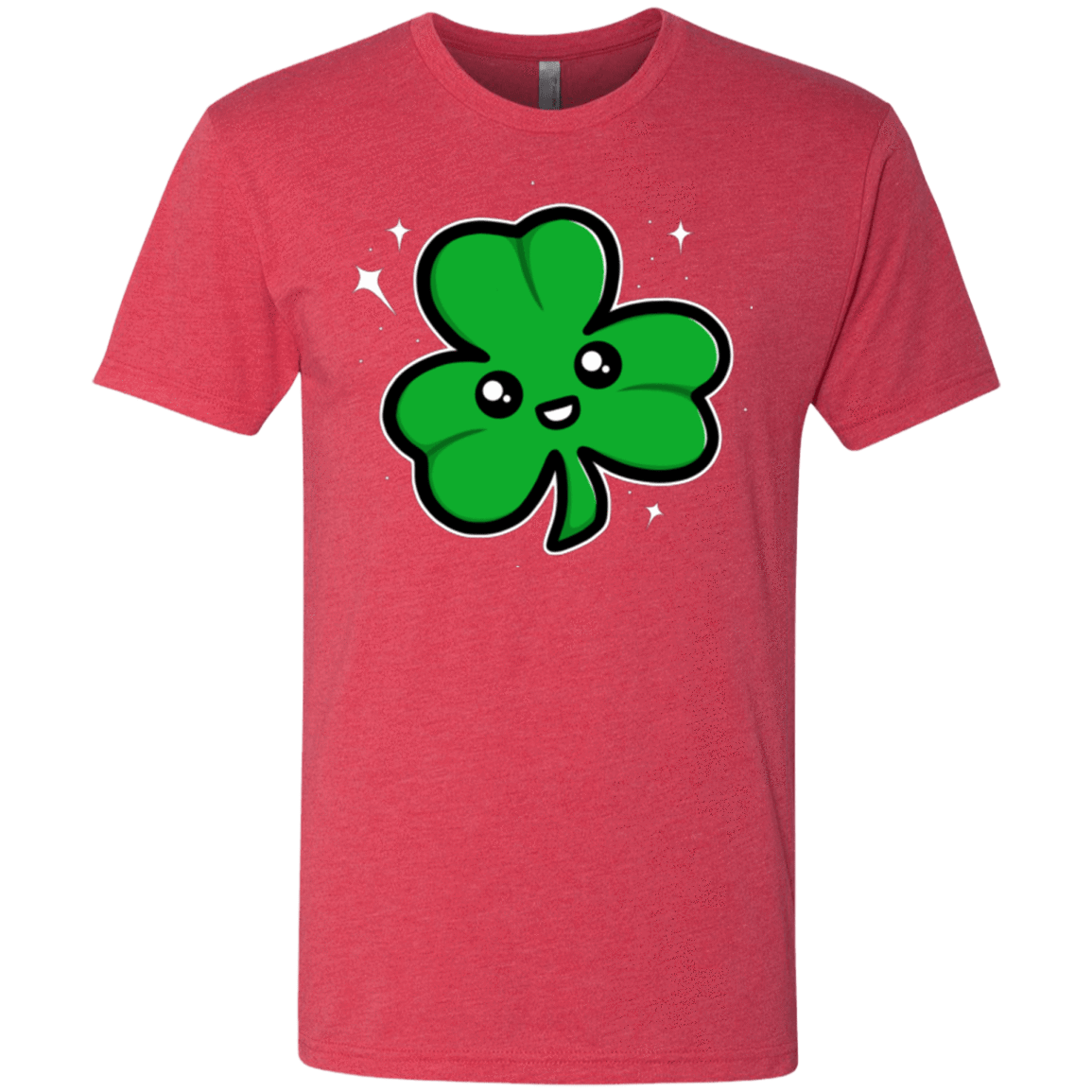 T-Shirts Vintage Red / Small Super Cute Shamrock Men's Triblend T-Shirt