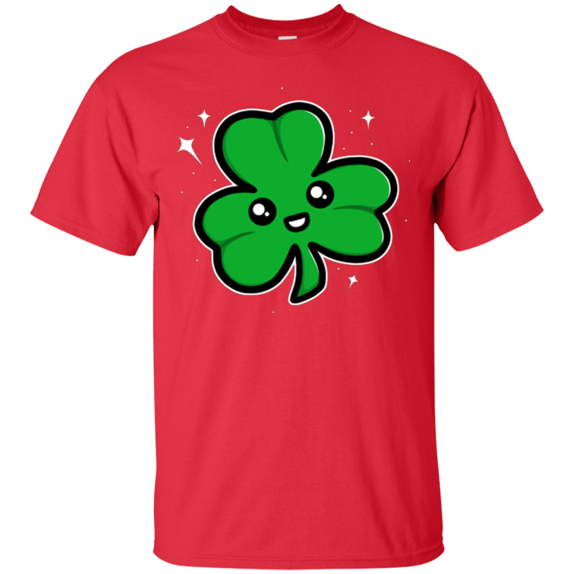 T-Shirts Red / Small Super Cute Shamrock T-Shirt