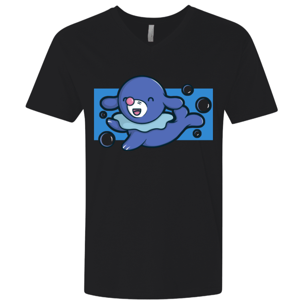 T-Shirts Black / X-Small Super Cute Starter Popplio Men's Premium V-Neck