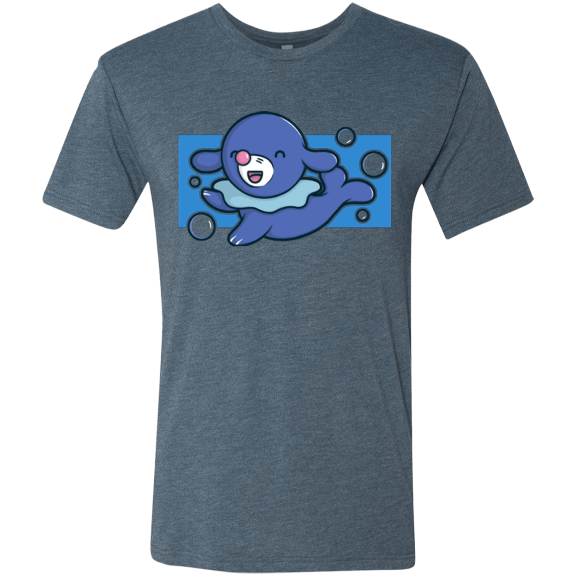 T-Shirts Indigo / Small Super Cute Starter Popplio Men's Triblend T-Shirt