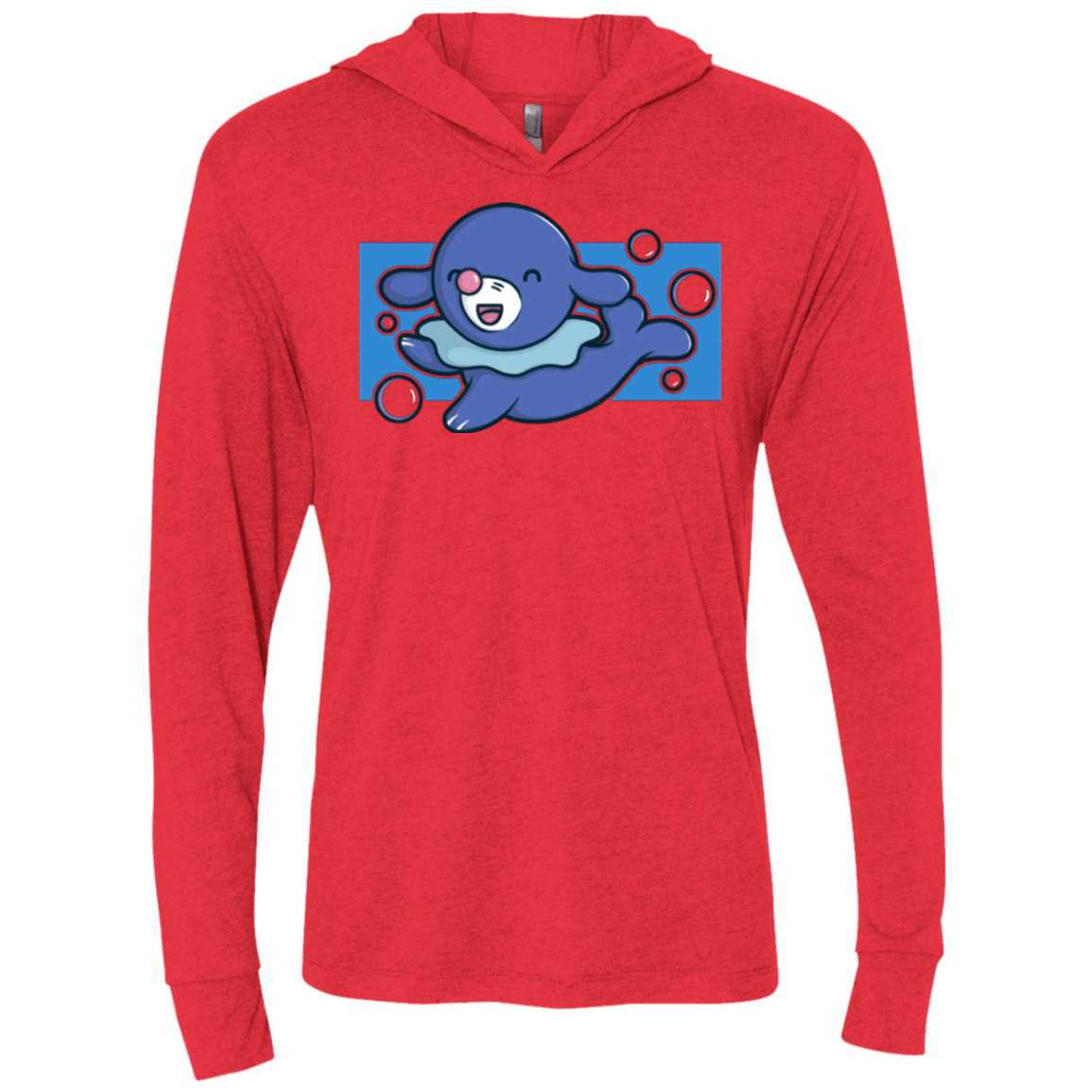T-Shirts Vintage Red / X-Small Super Cute Starter Popplio Triblend Long Sleeve Hoodie Tee
