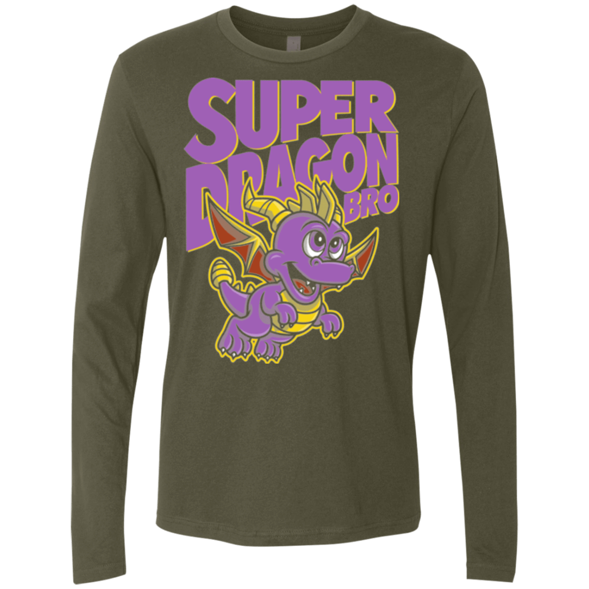 T-Shirts Military Green / Small Super Dragon Bros Men's Premium Long Sleeve