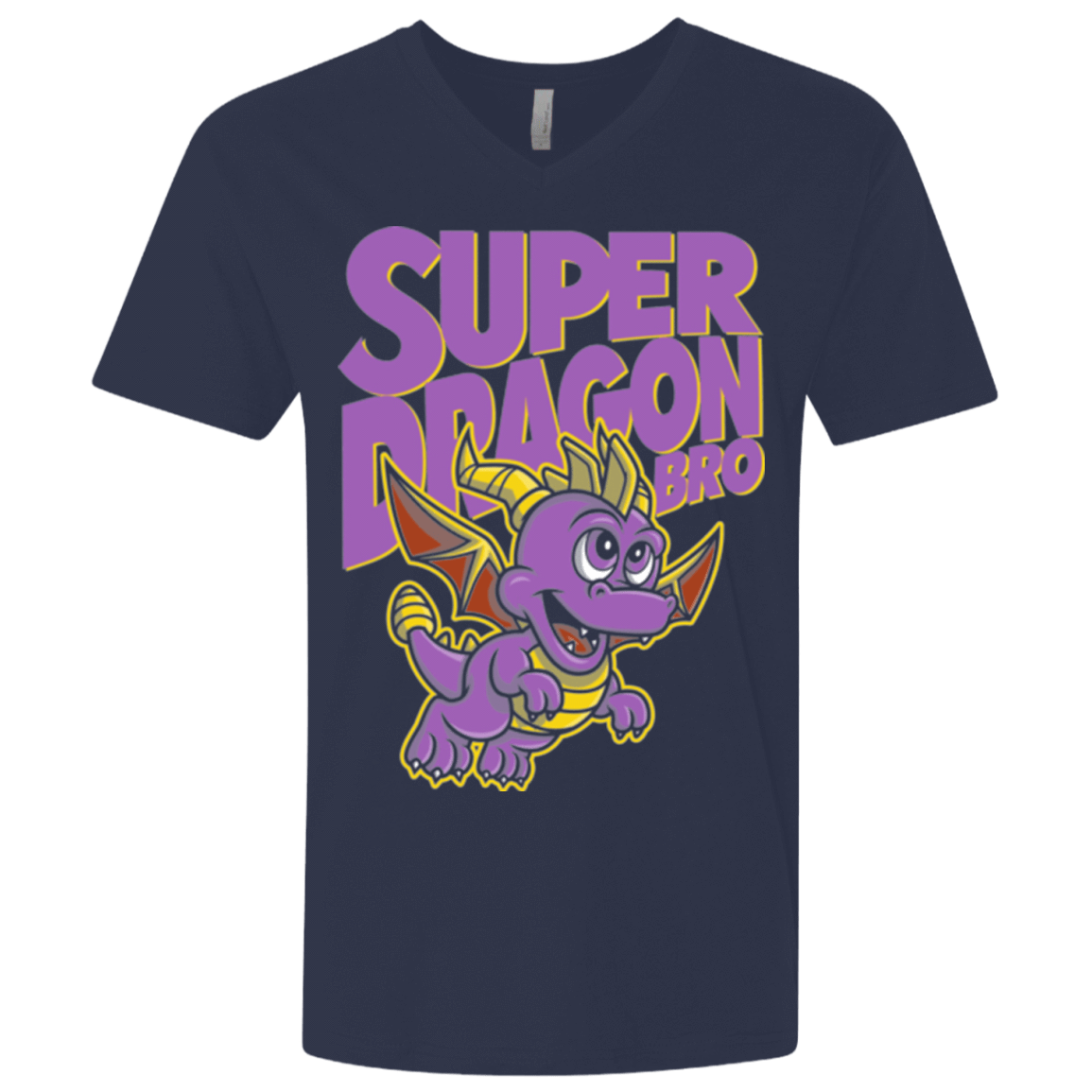 T-Shirts Midnight Navy / X-Small Super Dragon Bros Men's Premium V-Neck