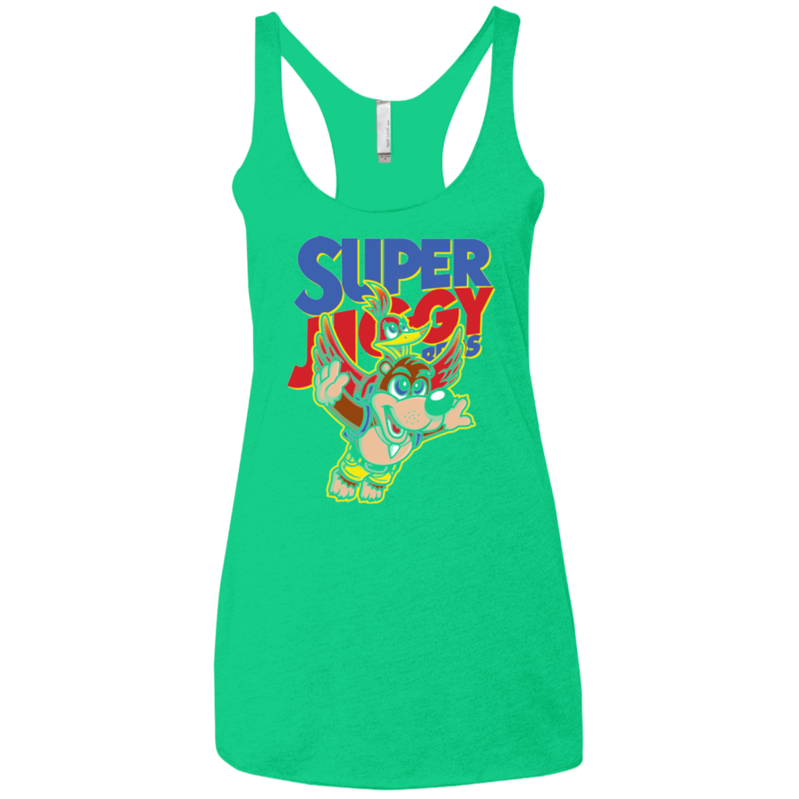 T-Shirts Envy / X-Small Super Jiggy Bros Women's Triblend Racerback Tank