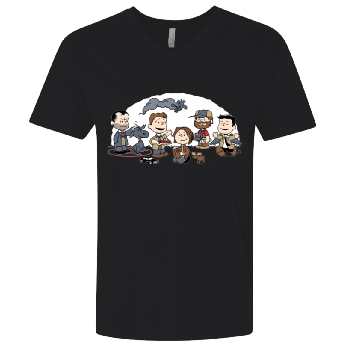 T-Shirts Black / X-Small Super Nutural Men's Premium V-Neck