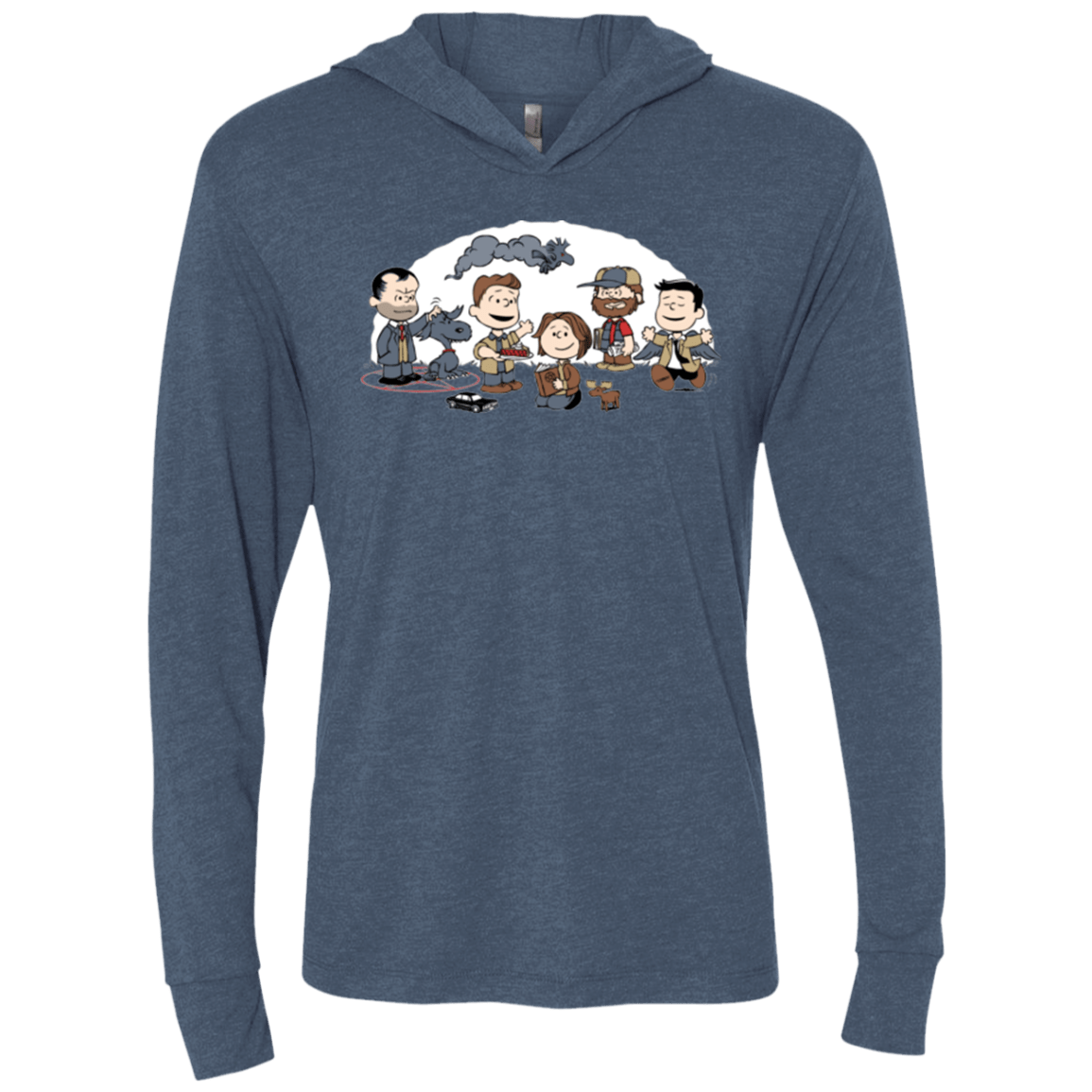 T-Shirts Indigo / X-Small Super Nutural Triblend Long Sleeve Hoodie Tee