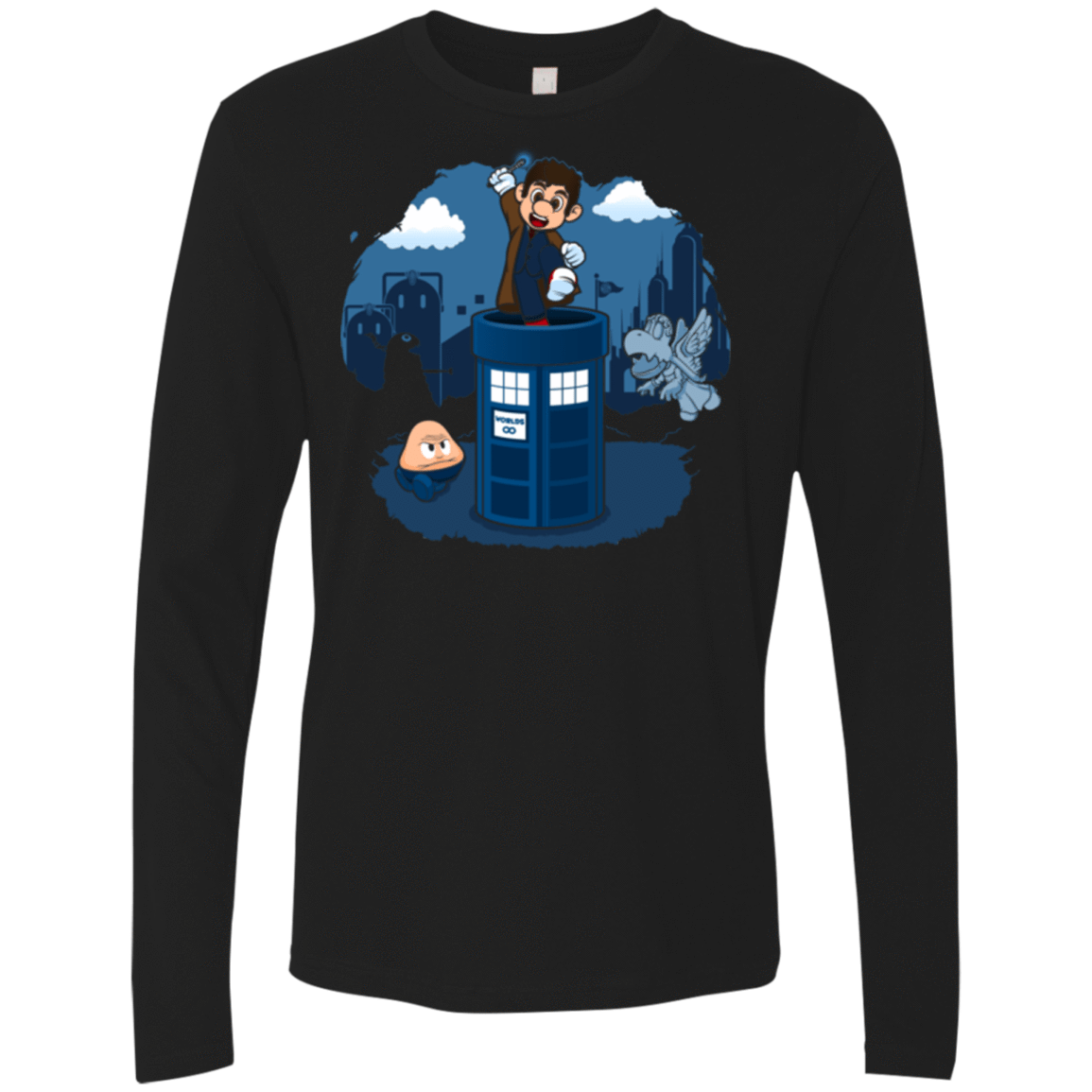 T-Shirts Black / Small Super Pipelord Men's Premium Long Sleeve
