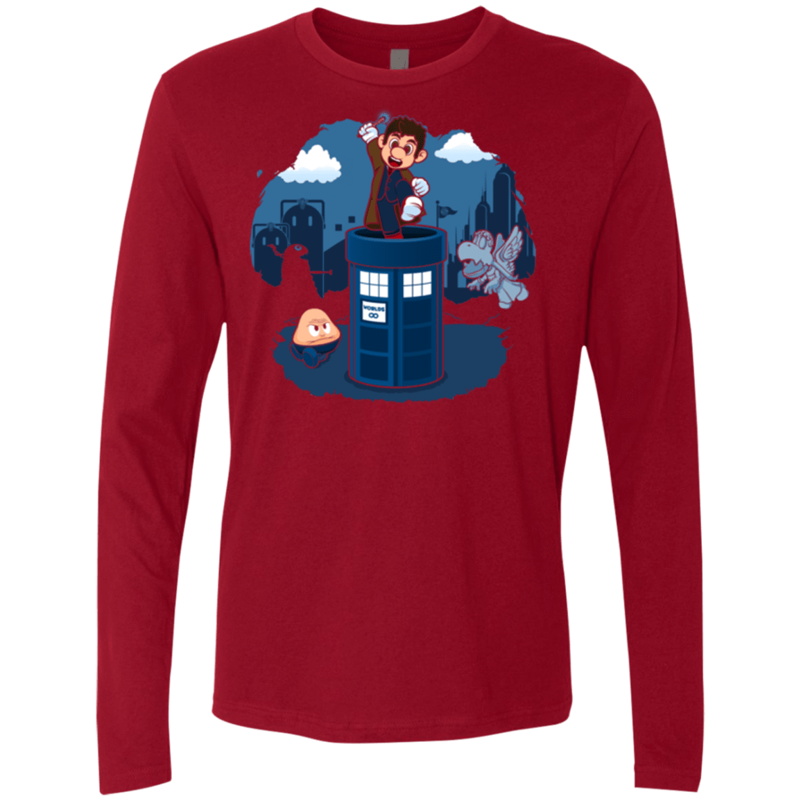 T-Shirts Cardinal / Small Super Pipelord Men's Premium Long Sleeve